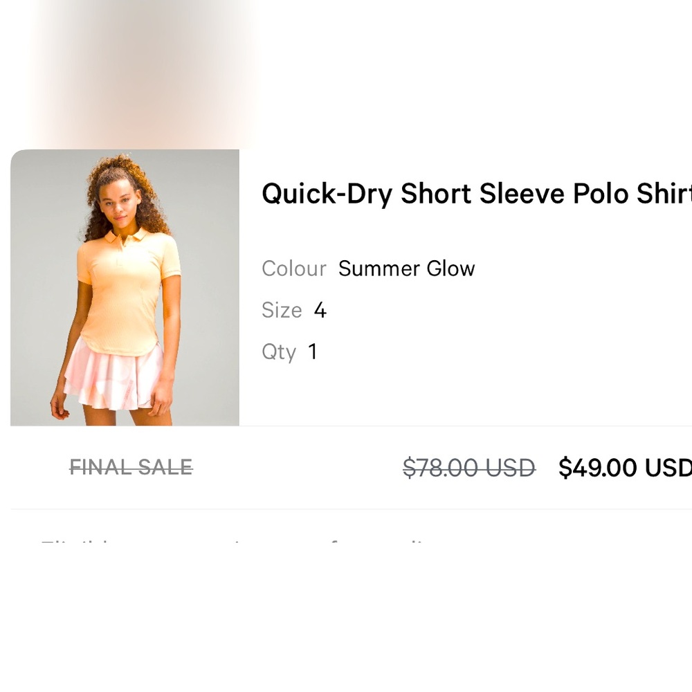Lulu lemon Women's Quick Dry Polo Shirt